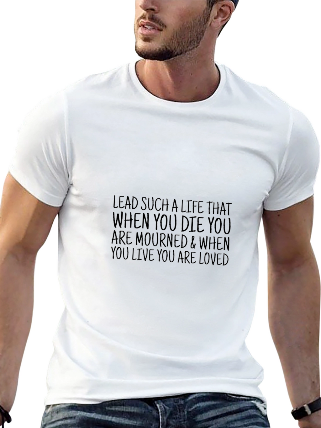 Inspirational Life Quote Black T-Shirt