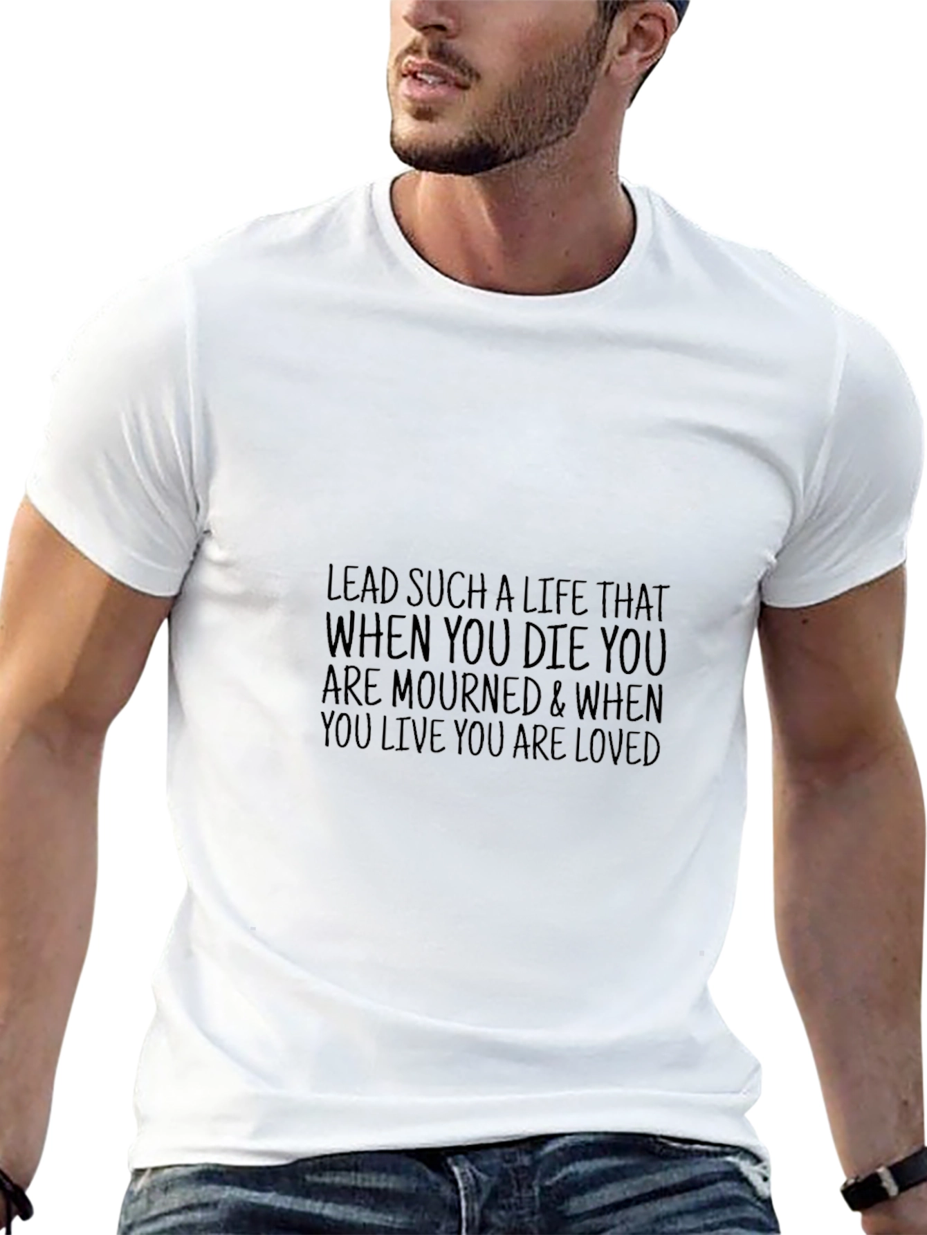 Inspirational Life Quote Black T-Shirt