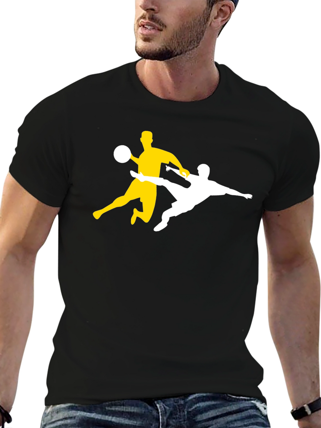 Soccer Players Black T-Shirt