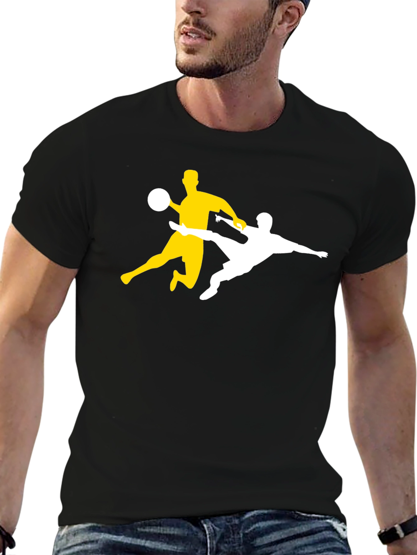 Soccer Players Black T-Shirt