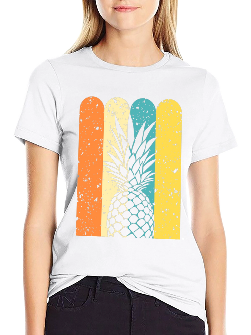 Retro Pineapple Graphic Tee - Stylish Unisex T-Shirt