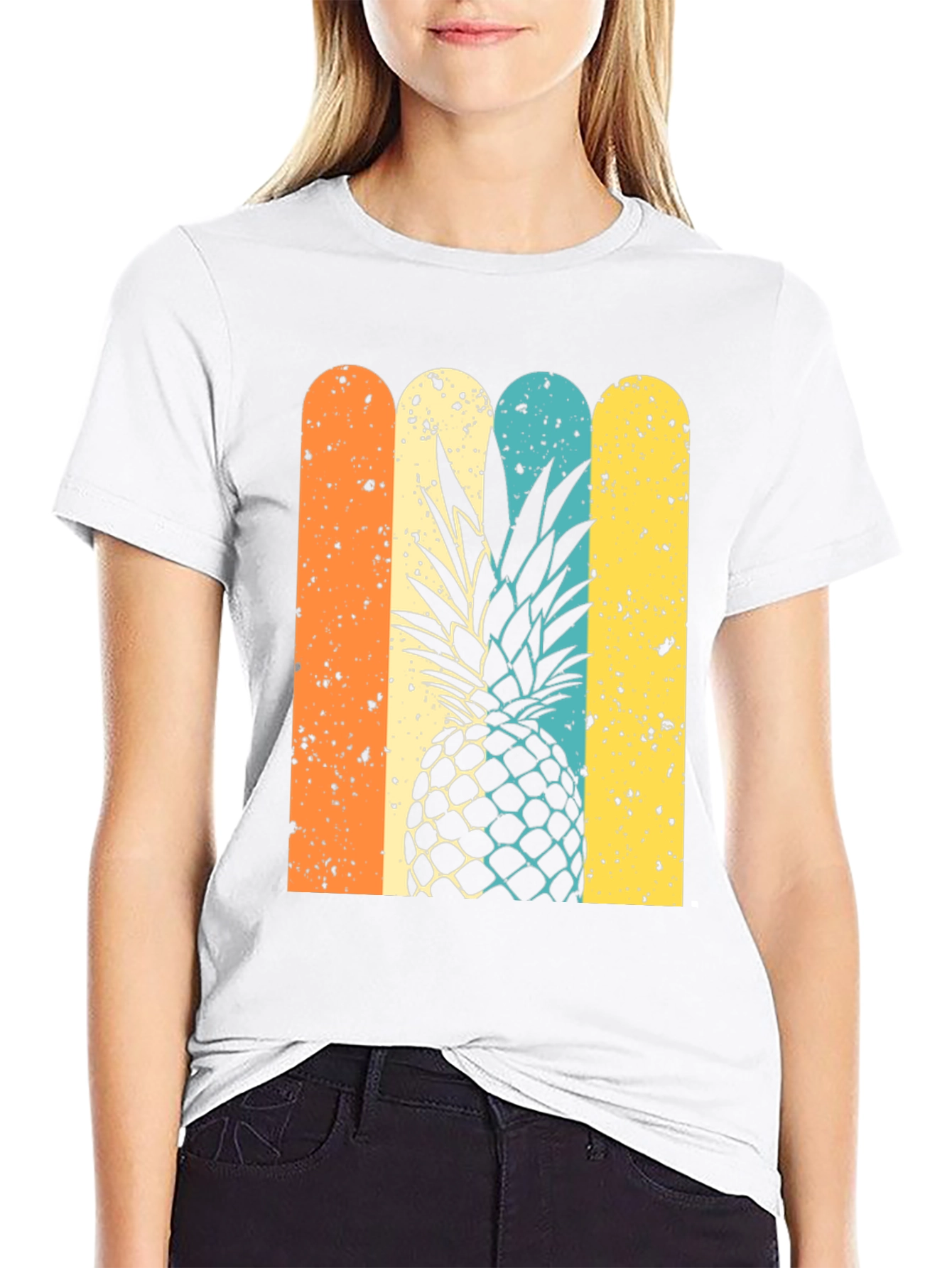 Retro Pineapple Graphic Tee - Stylish Unisex T-Shirt