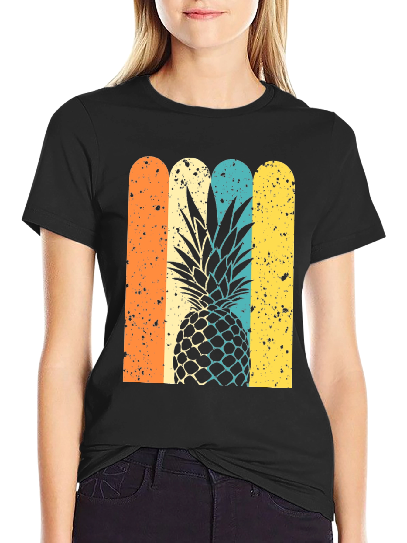 Retro Pineapple Graphic Tee - Stylish Unisex T-Shirt