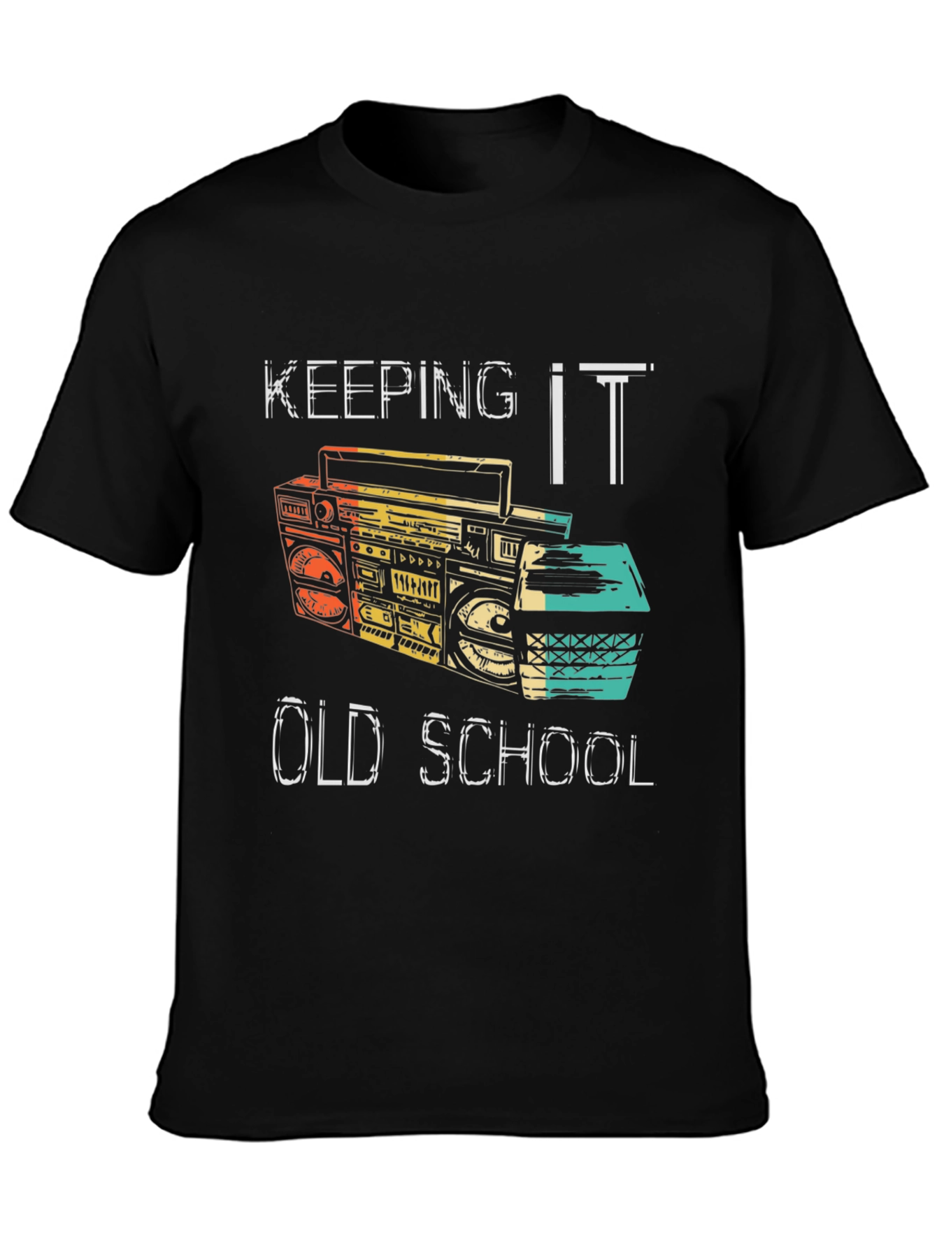 Retro Boombox Graphic T-Shirt - Keeping it Old School