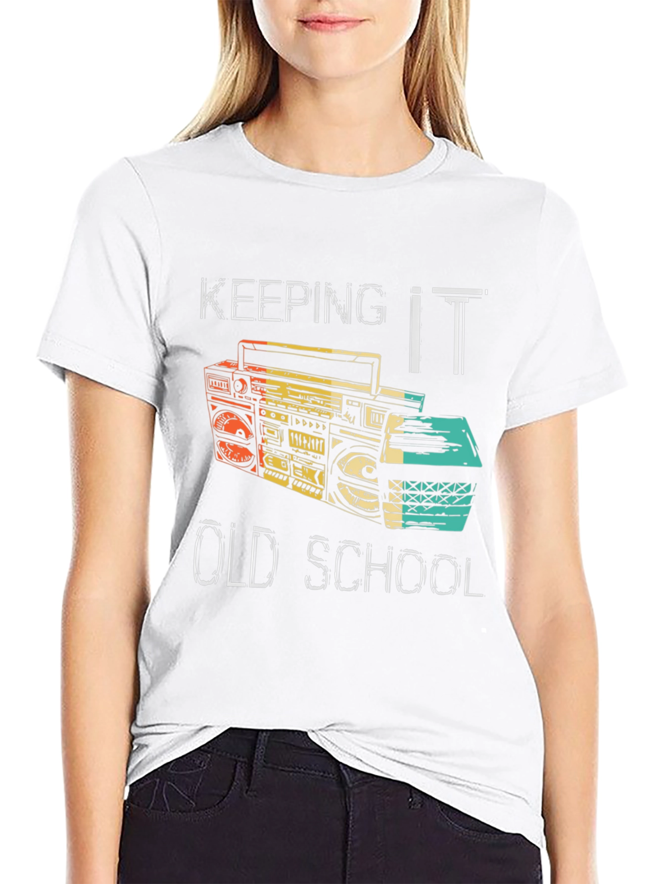 Retro Boombox Graphic T-Shirt - Keeping it Old School