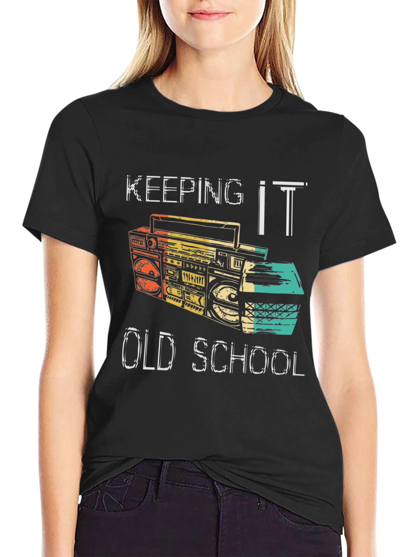 Retro Boombox Graphic T-Shirt - Keeping it Old School