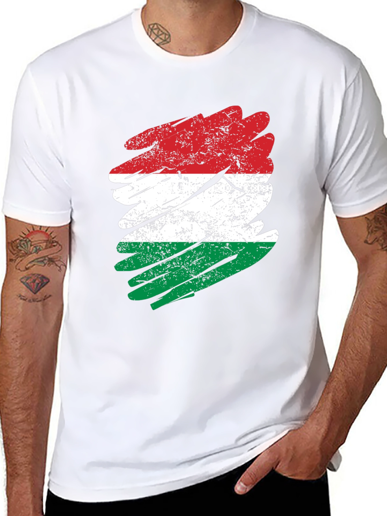 Hungary Flag Brushstroke T-Shirt