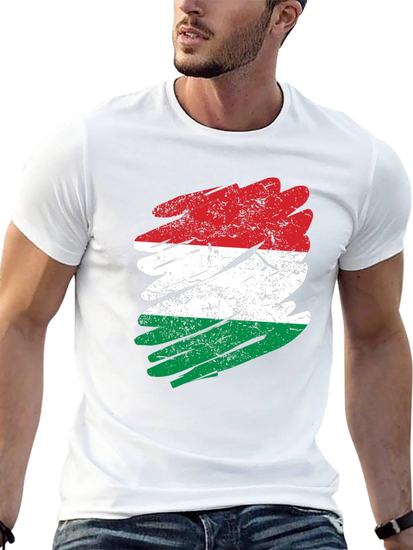Hungary Flag Brushstroke T-Shirt