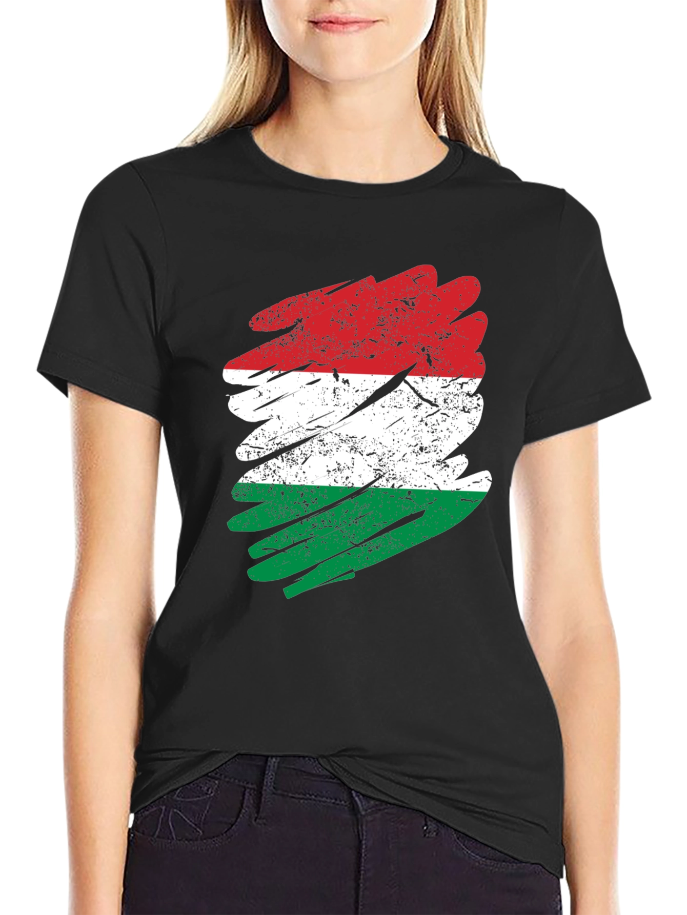 Hungary Flag Brushstroke T-Shirt