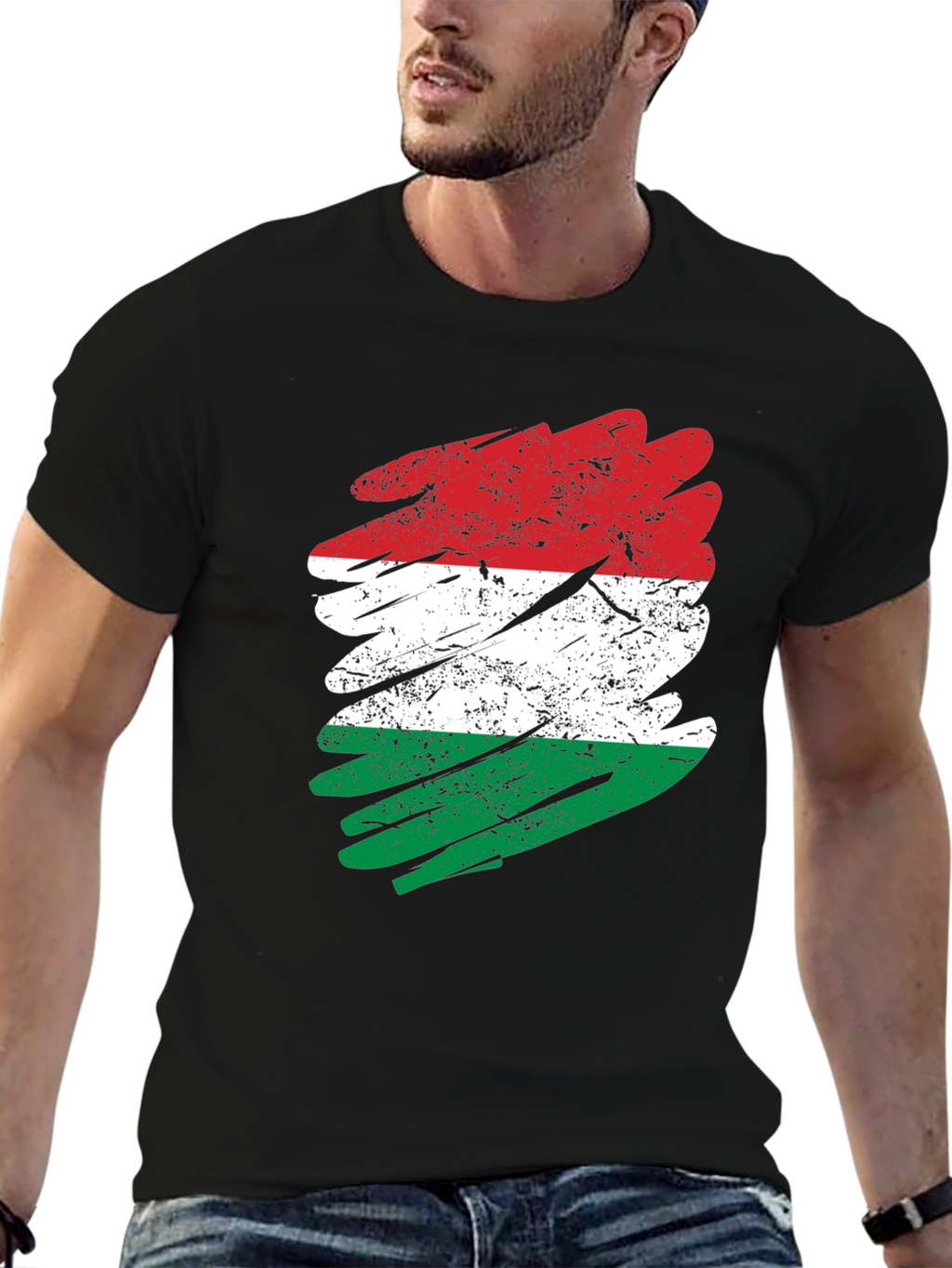 Hungary Flag Brushstroke T-Shirt