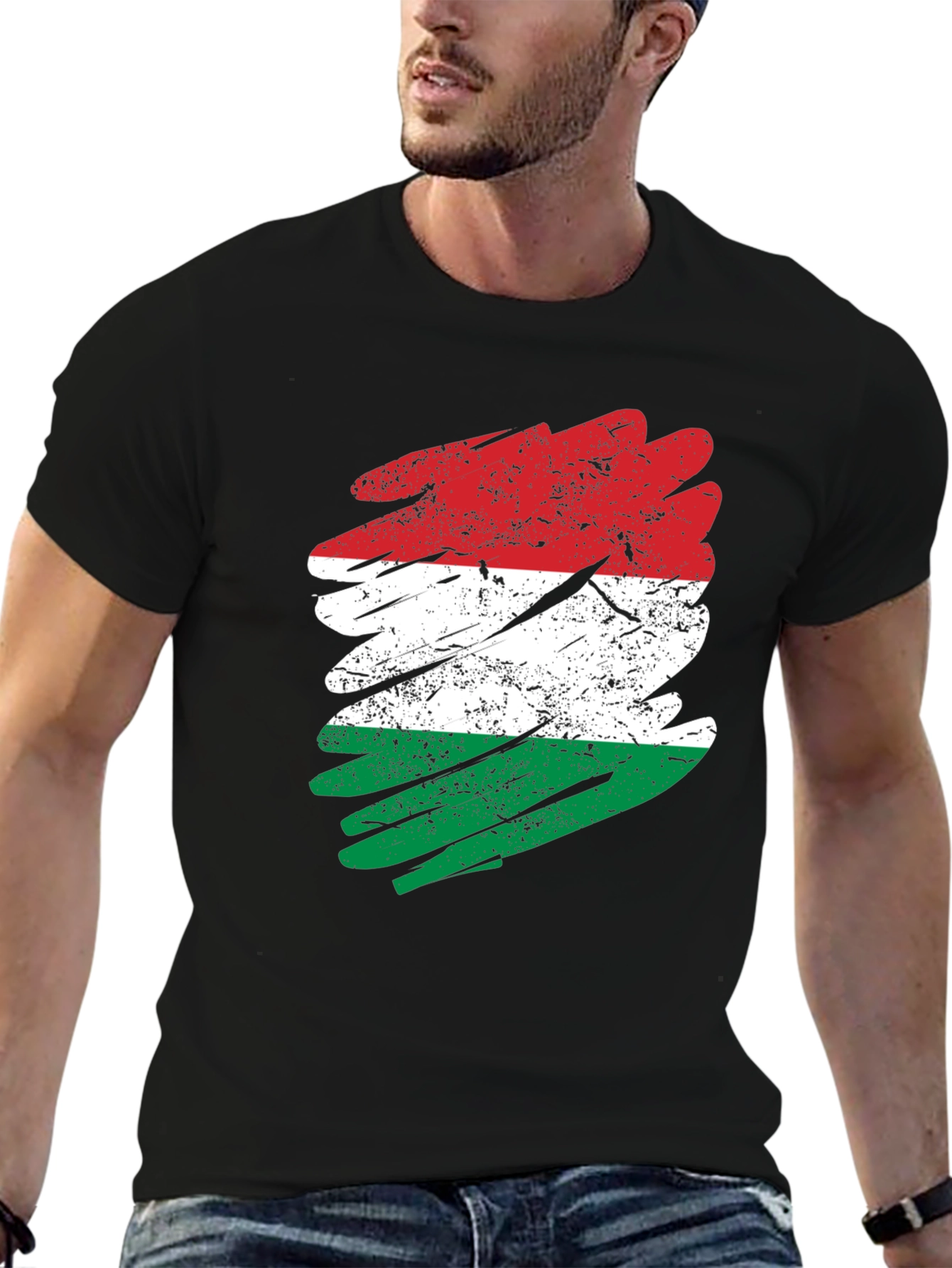 Hungary Flag Brushstroke T-Shirt