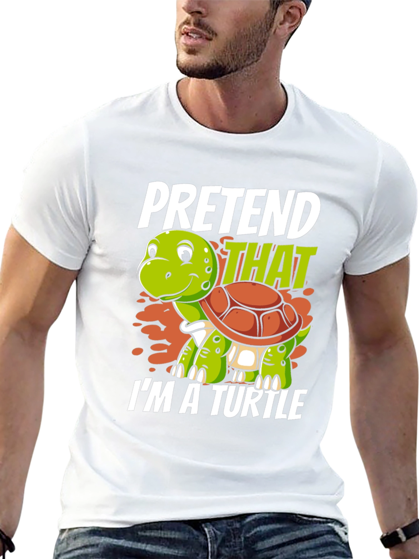 Pretend Im a Turtle Graphic T-Shirt