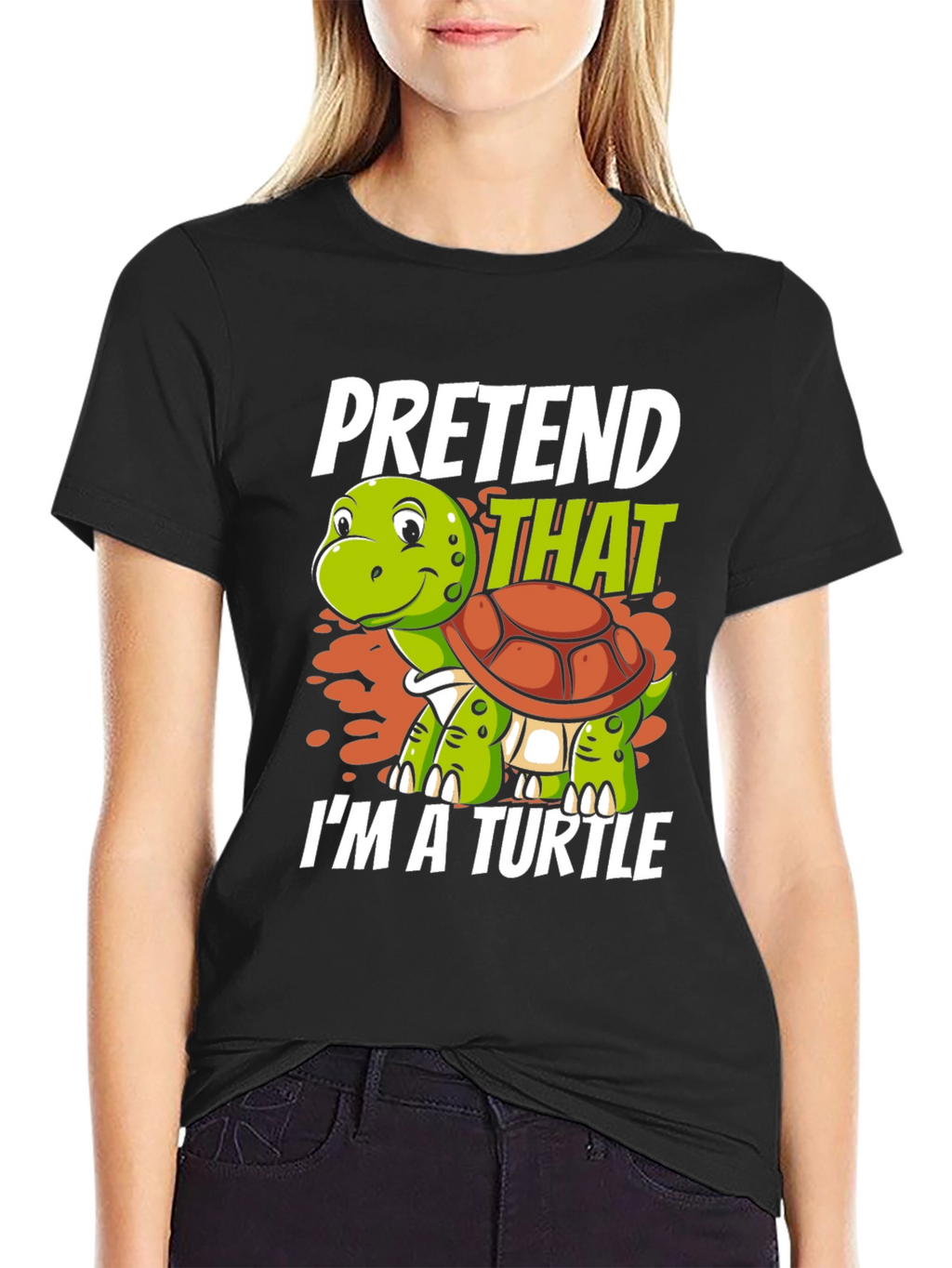 Pretend Im a Turtle Graphic T-Shirt