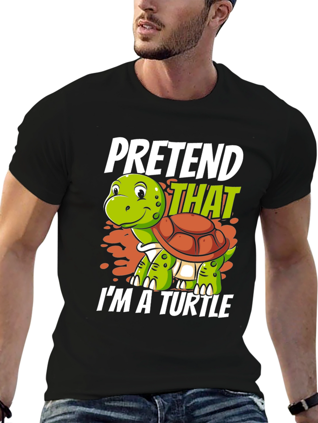 Pretend Im a Turtle Graphic T-Shirt