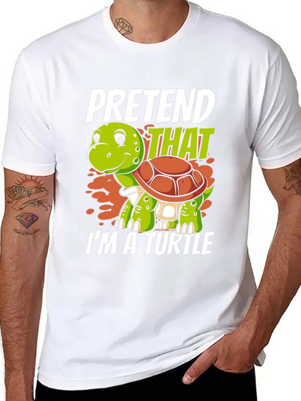 Pretend Im a Turtle Graphic T-Shirt