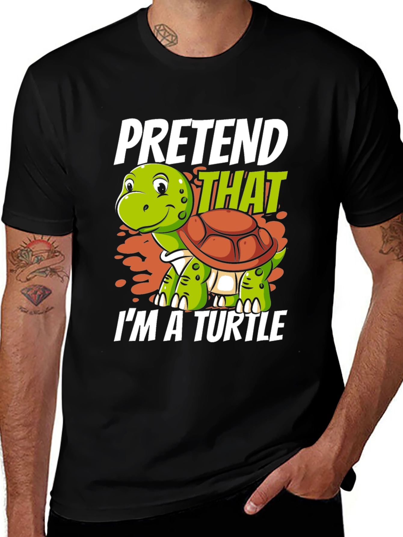Pretend Im a Turtle Graphic T-Shirt