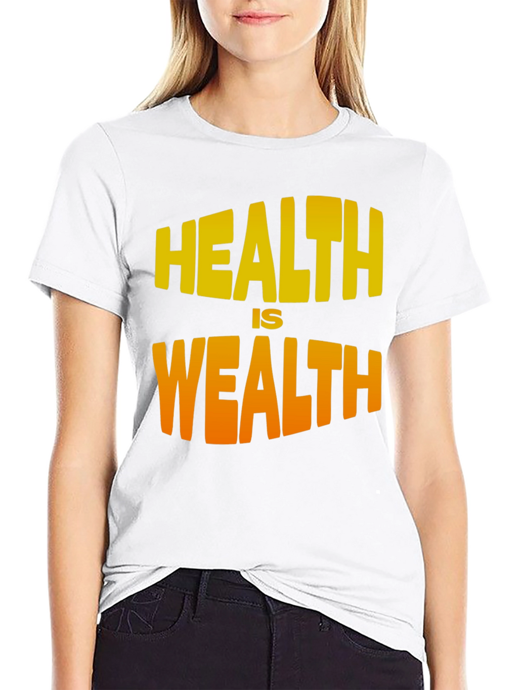 Health is Wealth Graphic T-Shirt - Black
