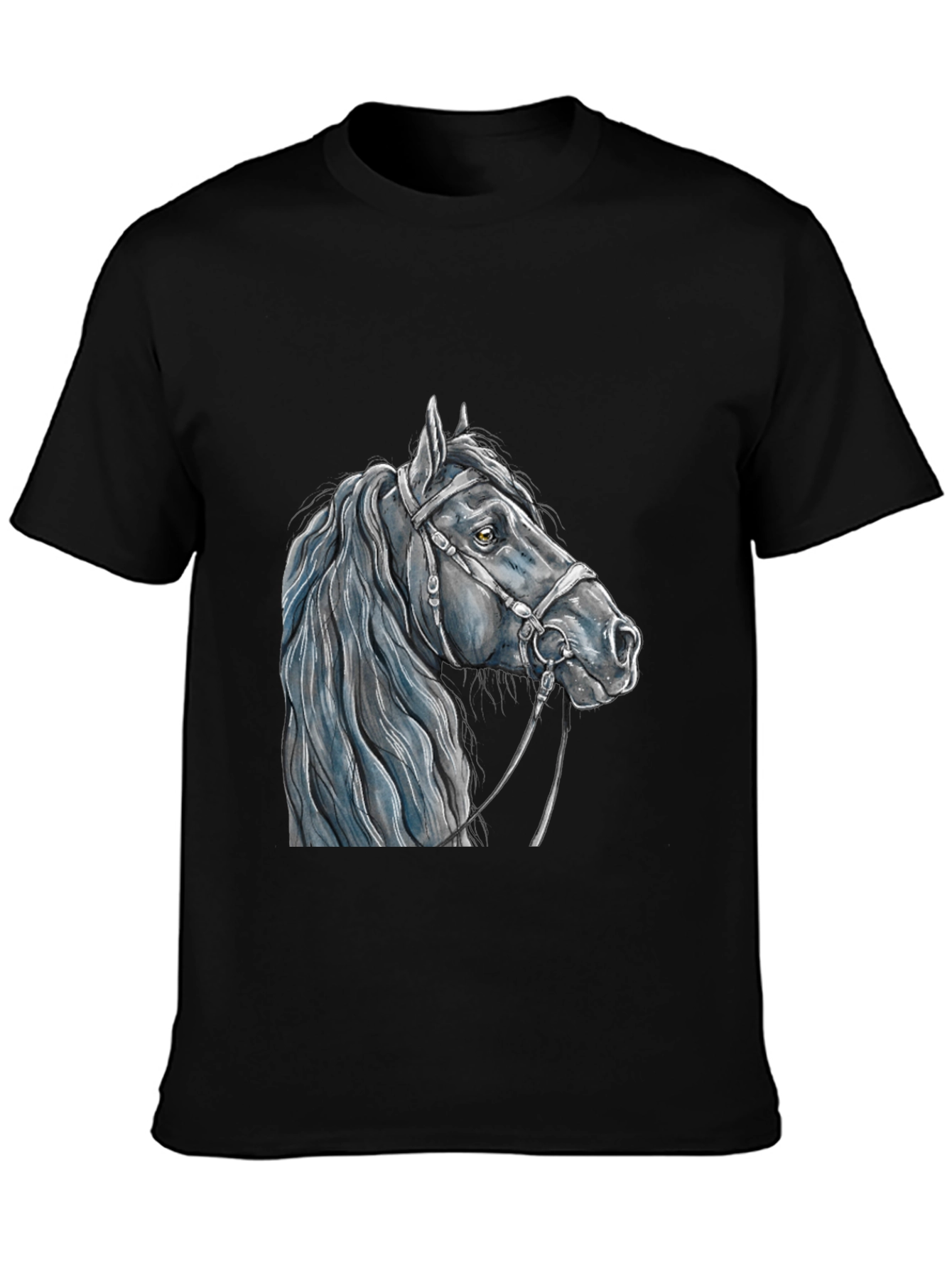 Black Horse Graphic Tee - Mens Short Sleeve T-Shirt
