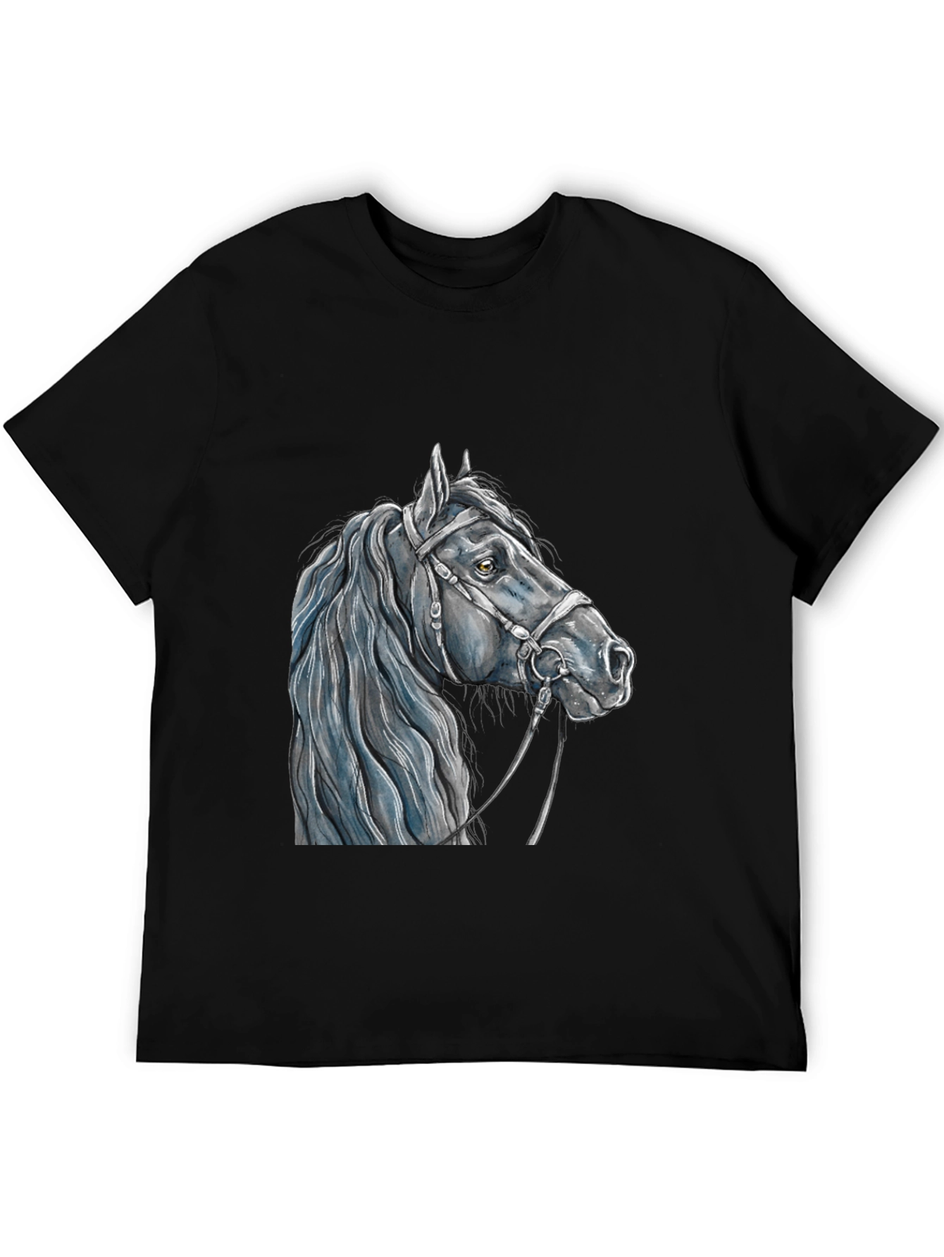 Black Horse Graphic Tee - Mens Short Sleeve T-Shirt
