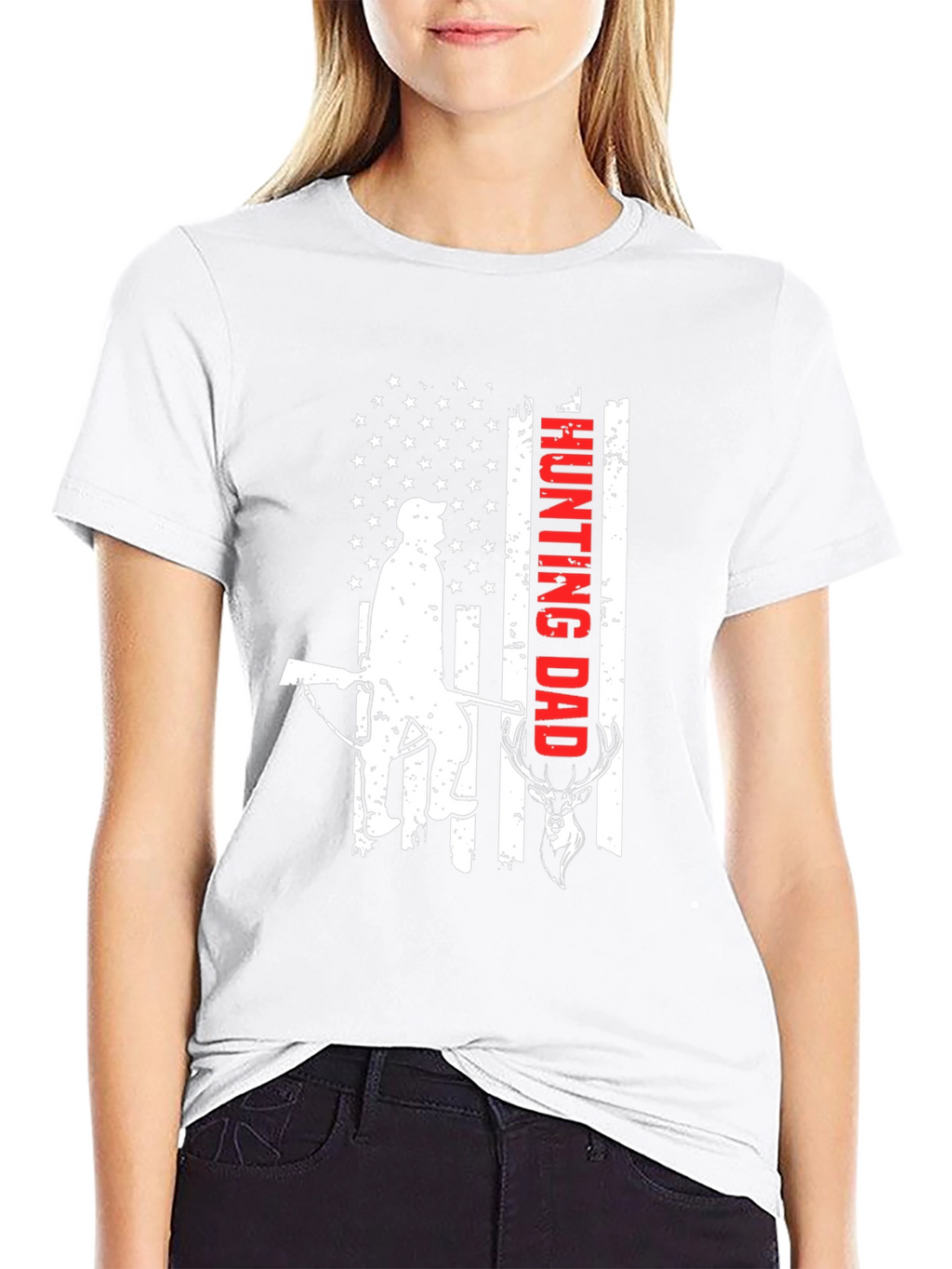 Hunting Dad Graphic Tee - Patriotic Hunter T-Shirt
