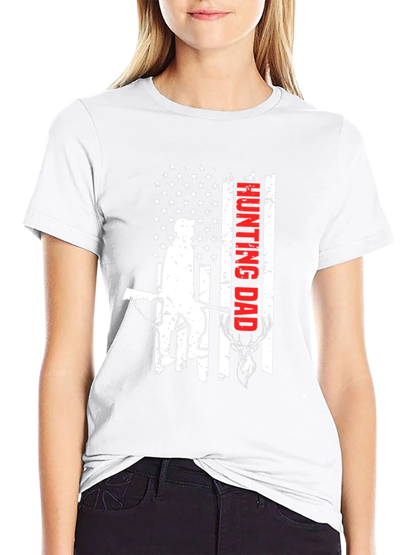 Hunting Dad Graphic Tee - Patriotic Hunter T-Shirt