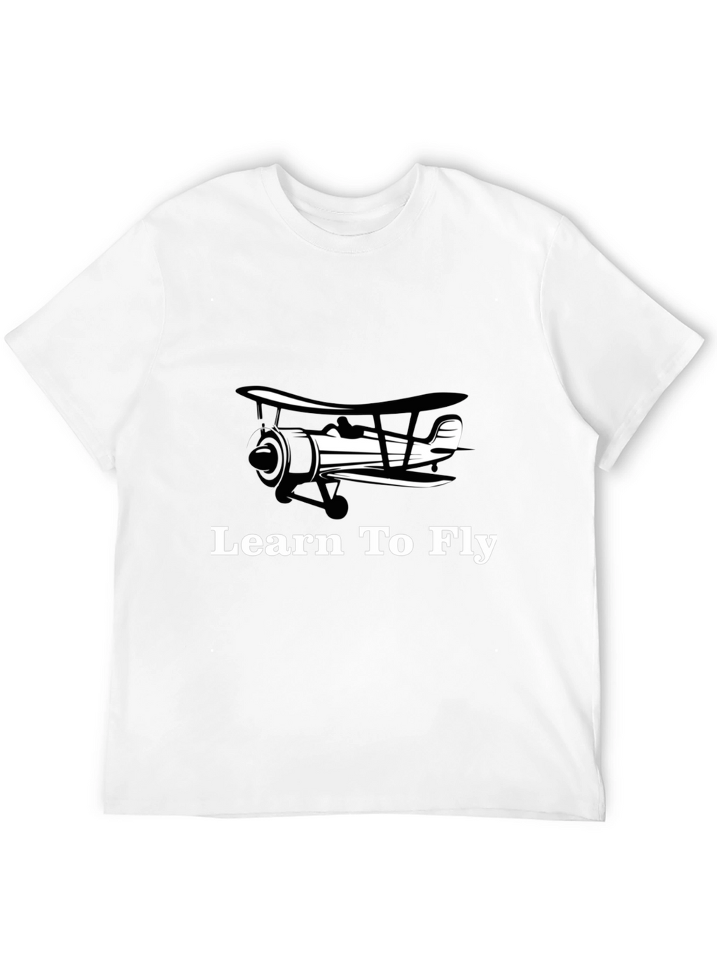 Learn to Fly Biplane T-Shirt - Aviation Tee