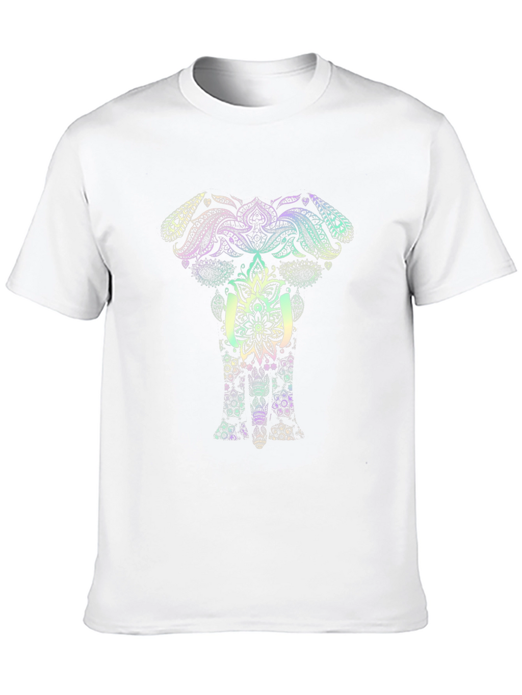 Elephant Mandala Graphic Tee - Black
