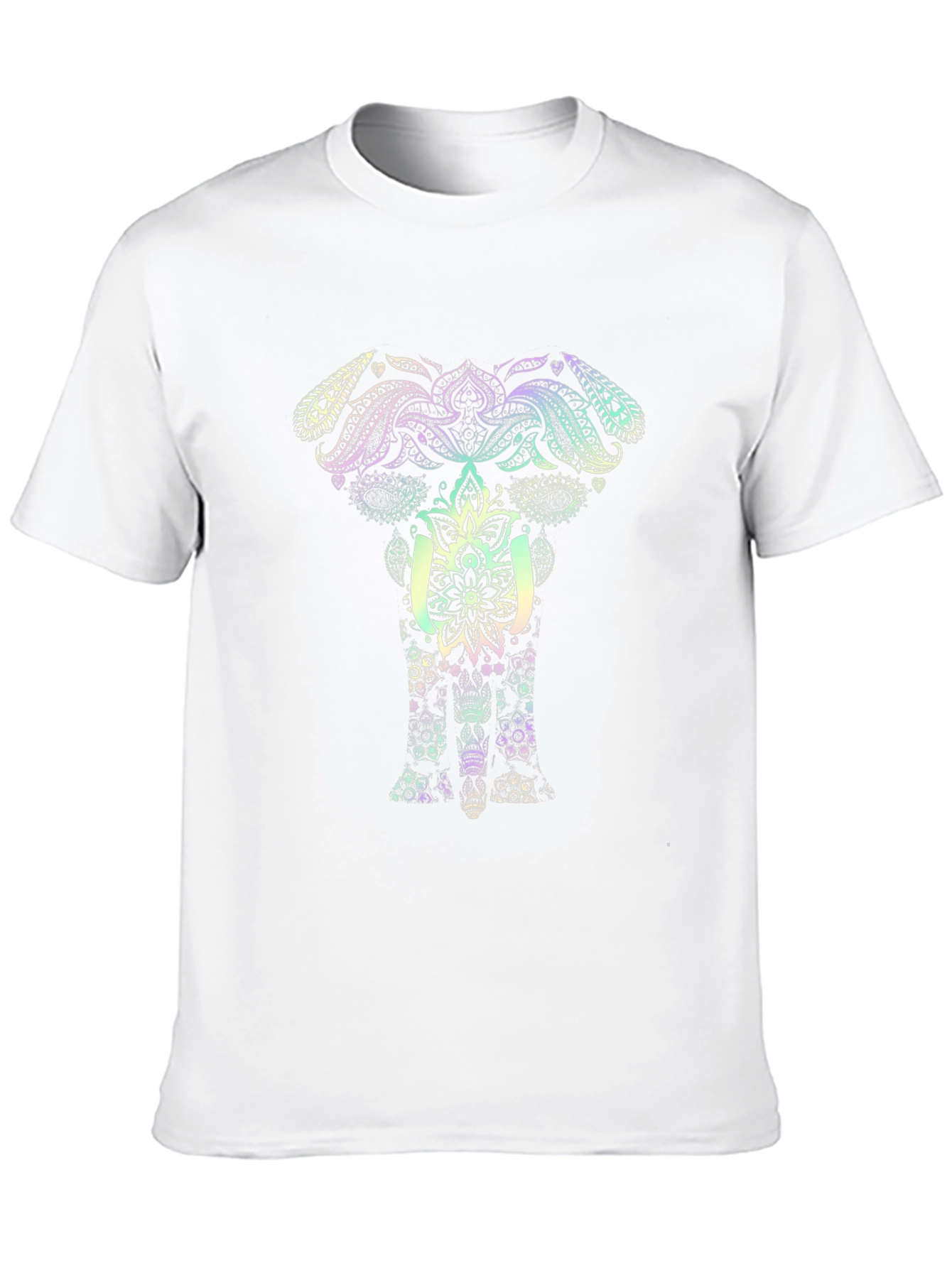 Elephant Mandala Graphic Tee - Black