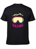 Skiing Graphic Tee - Mountain Goggles Design