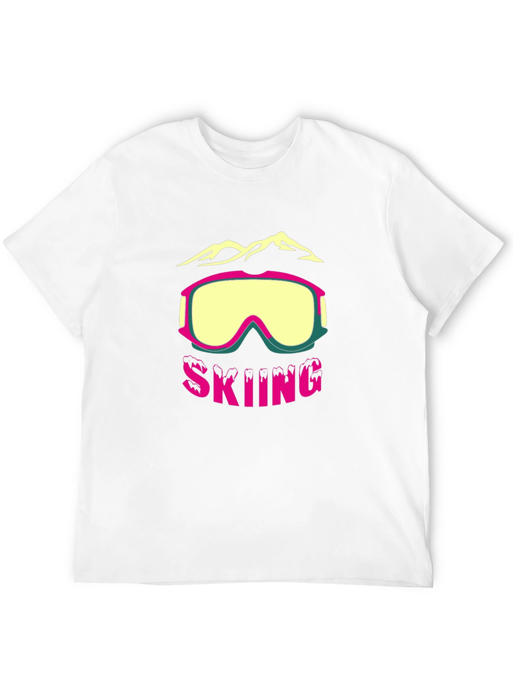 Skiing Graphic Tee - Mountain Goggles Design