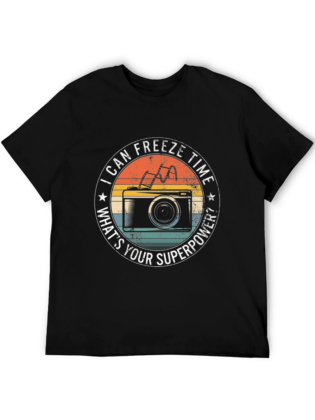 Freeze Time Photographer T-Shirt Camera Superpower Tee