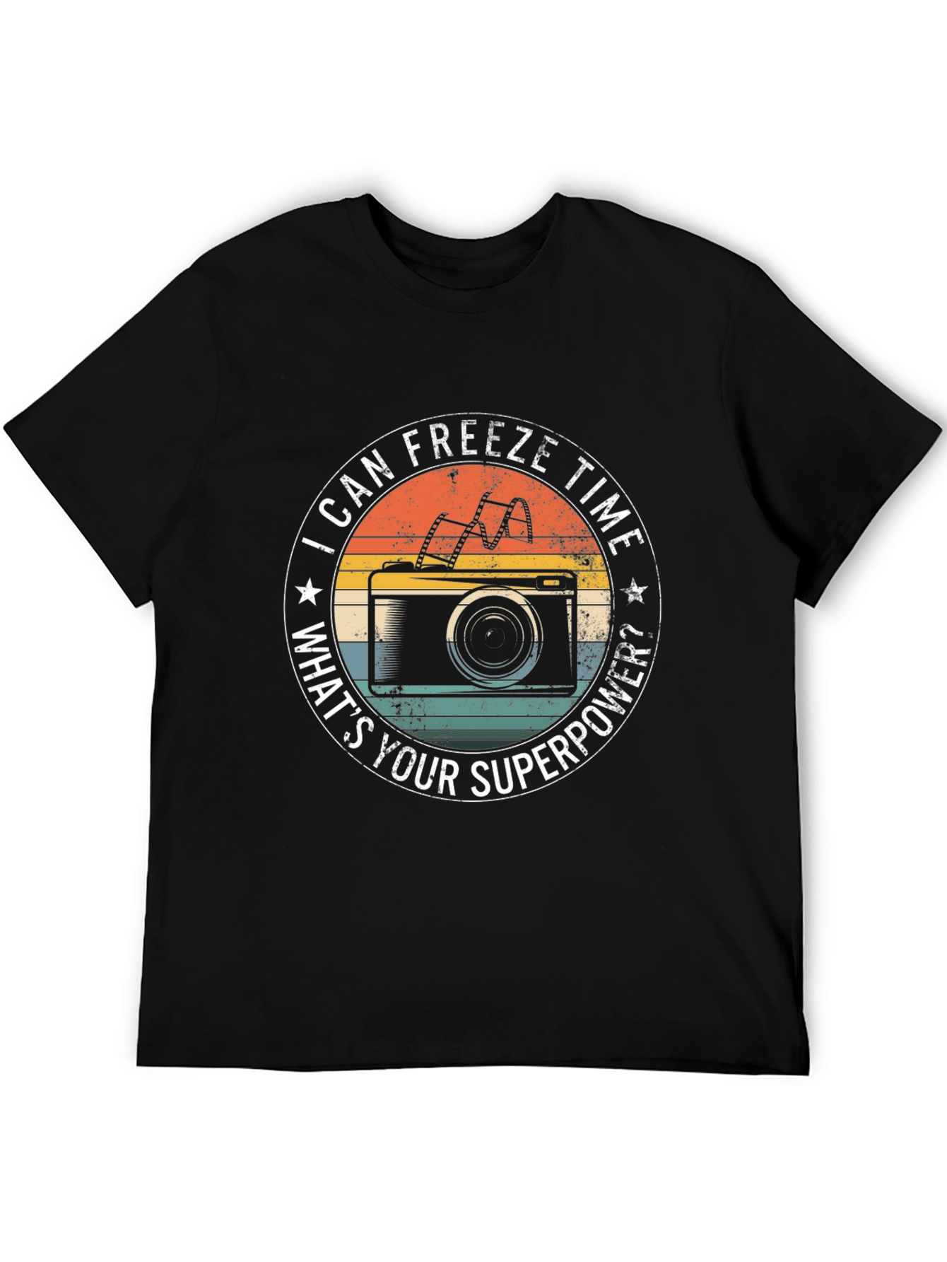 Freeze Time Photographer T-Shirt Camera Superpower Tee