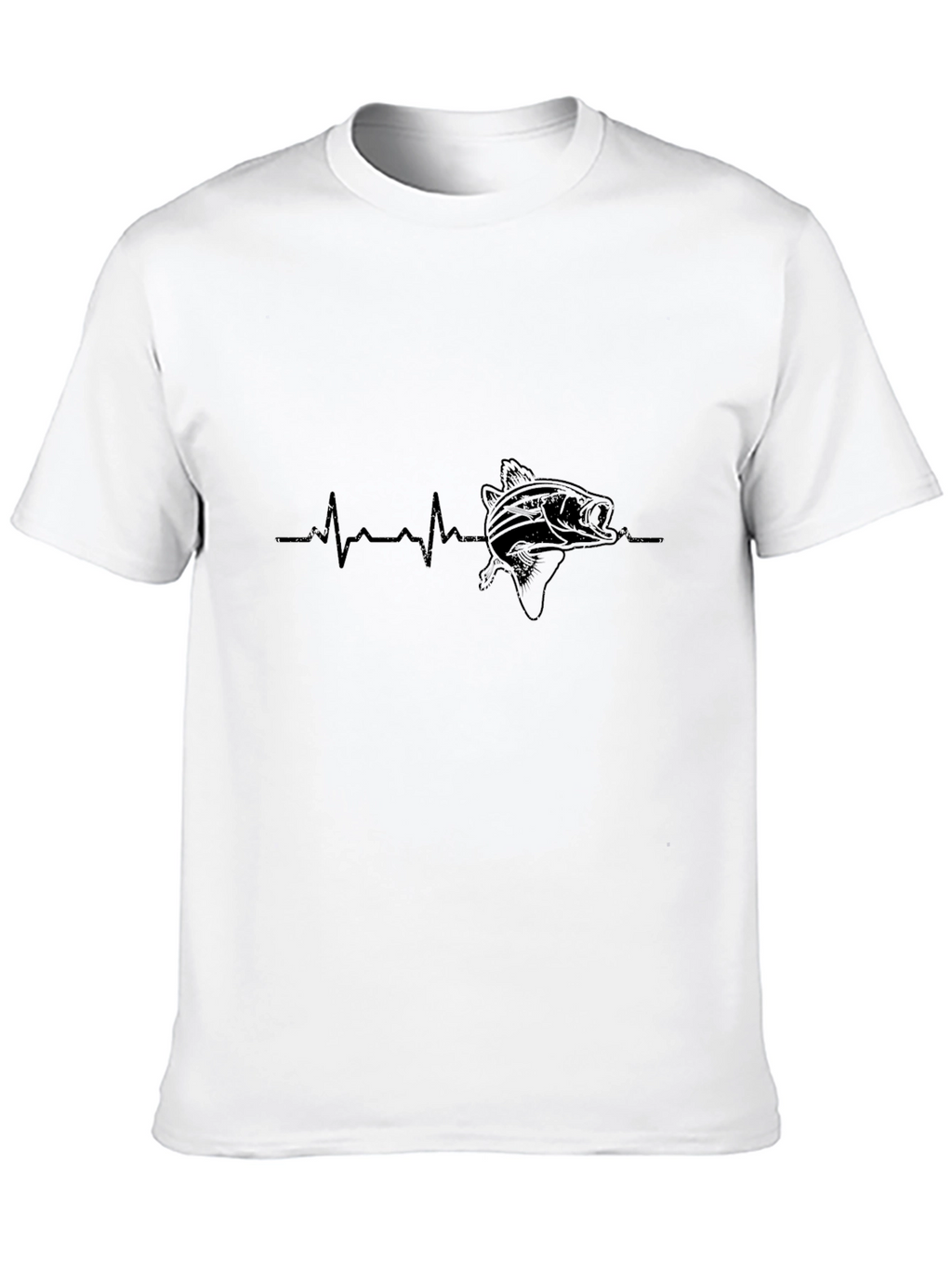 Fishing Heartbeat T-Shirt - Bass Angler Tee