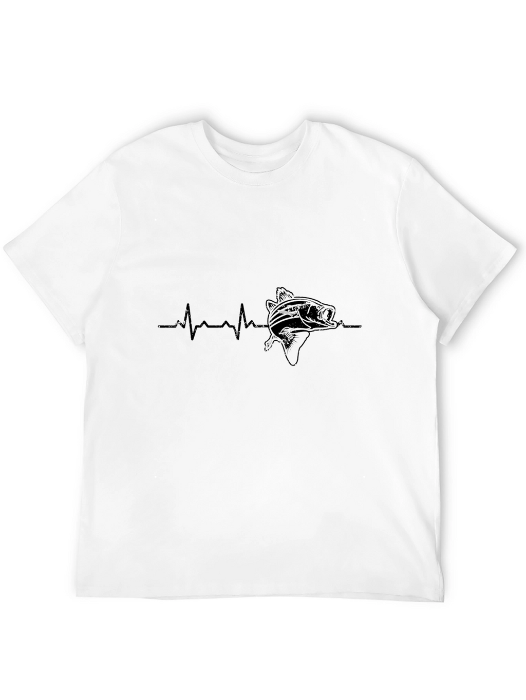 Fishing Heartbeat T-Shirt - Bass Angler Tee
