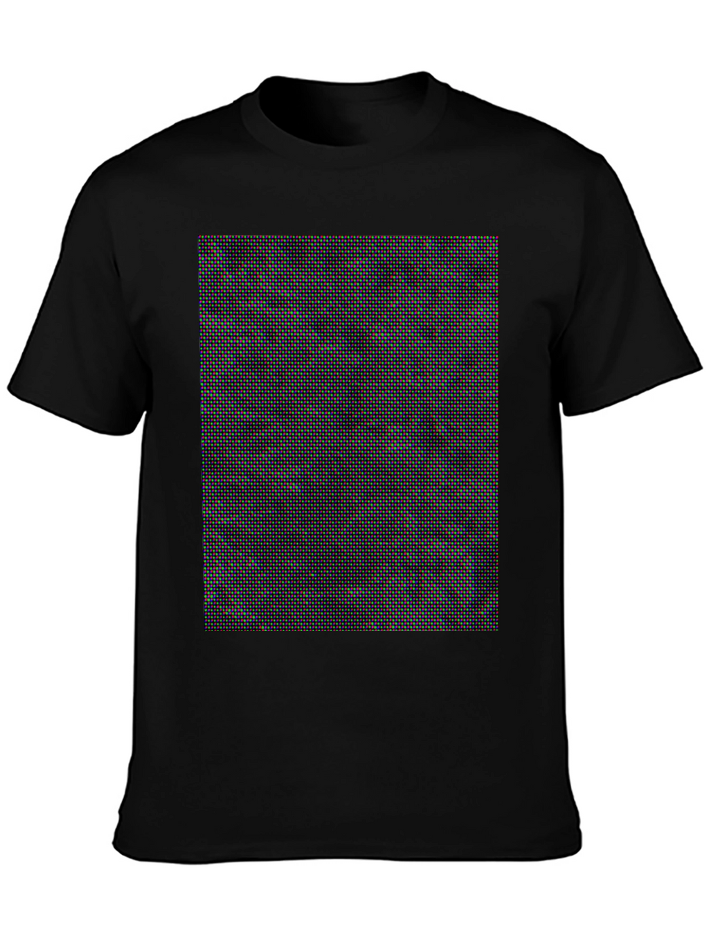 Pixel Pattern Black Tee - Modern Graphic T-Shirt