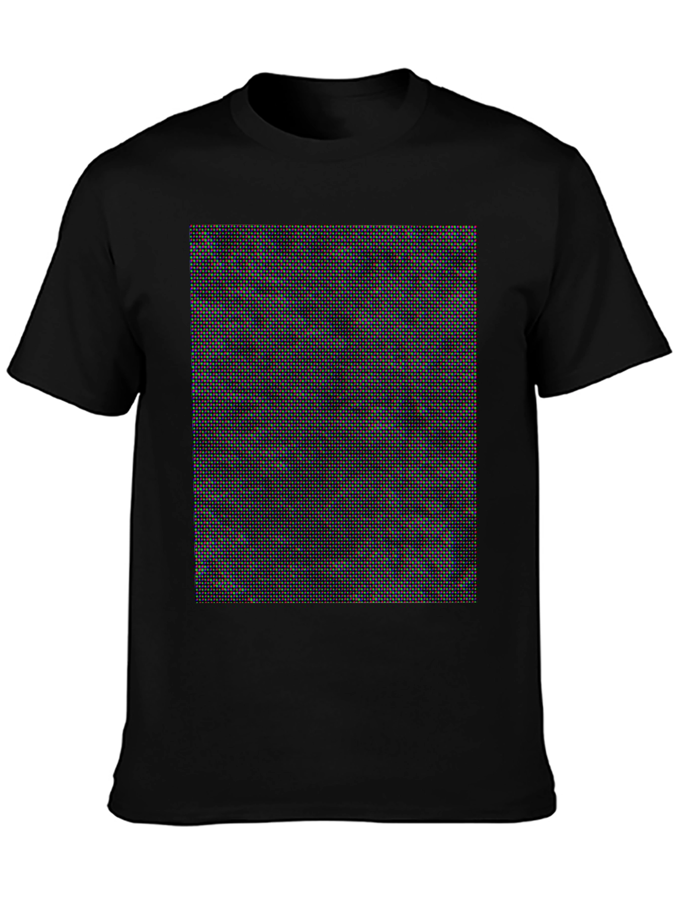 Pixel Pattern Black Tee - Modern Graphic T-Shirt