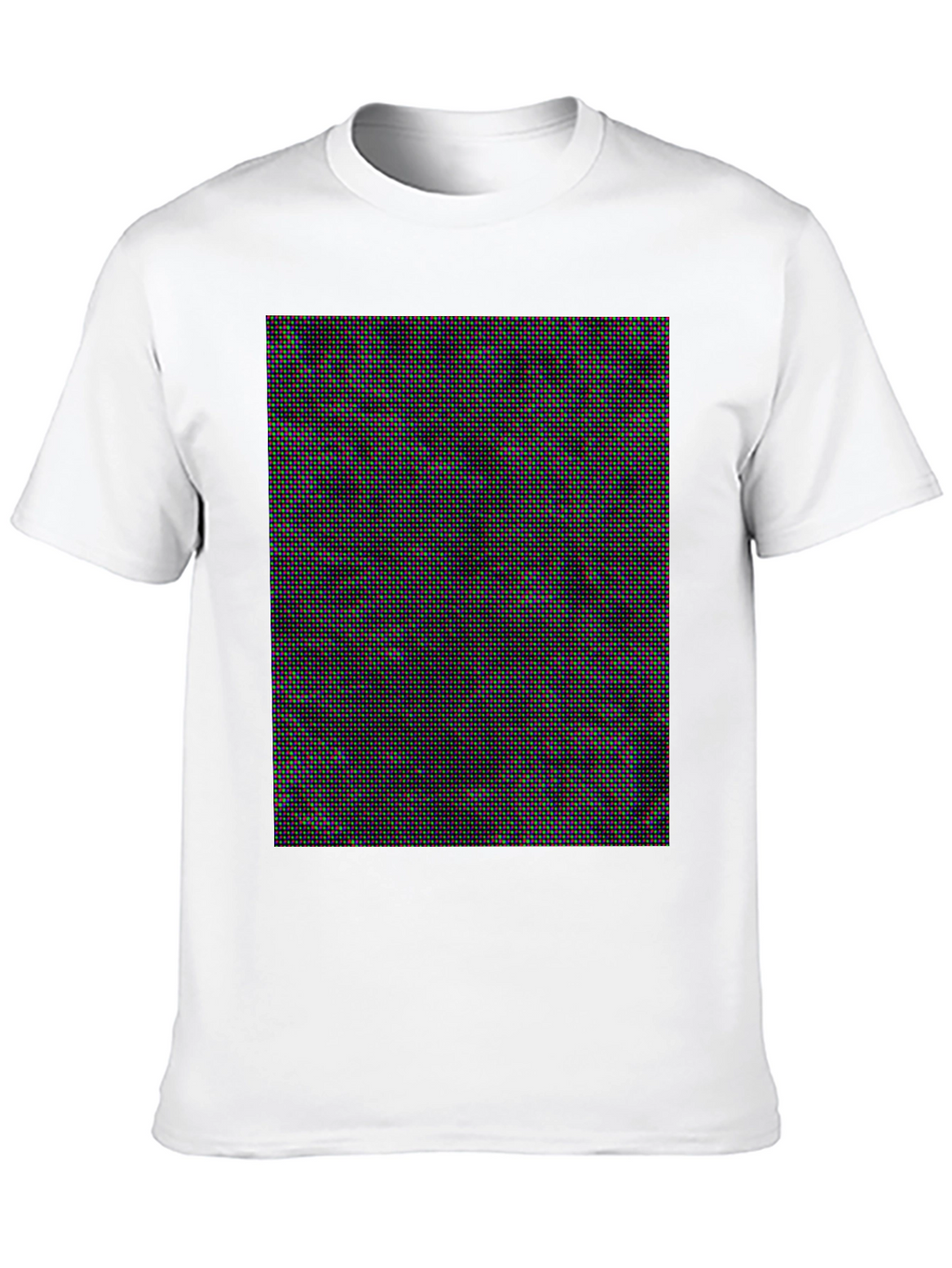Pixel Pattern Black Tee - Modern Graphic T-Shirt
