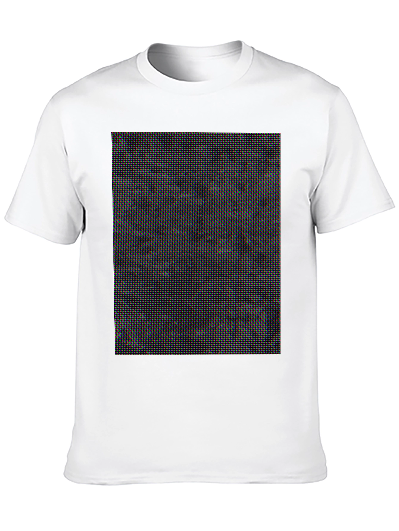 Pixel Pattern Black Tee - Modern Graphic T-Shirt