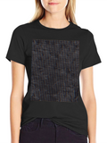 Pixel Pattern Black Tee - Modern Graphic T-Shirt