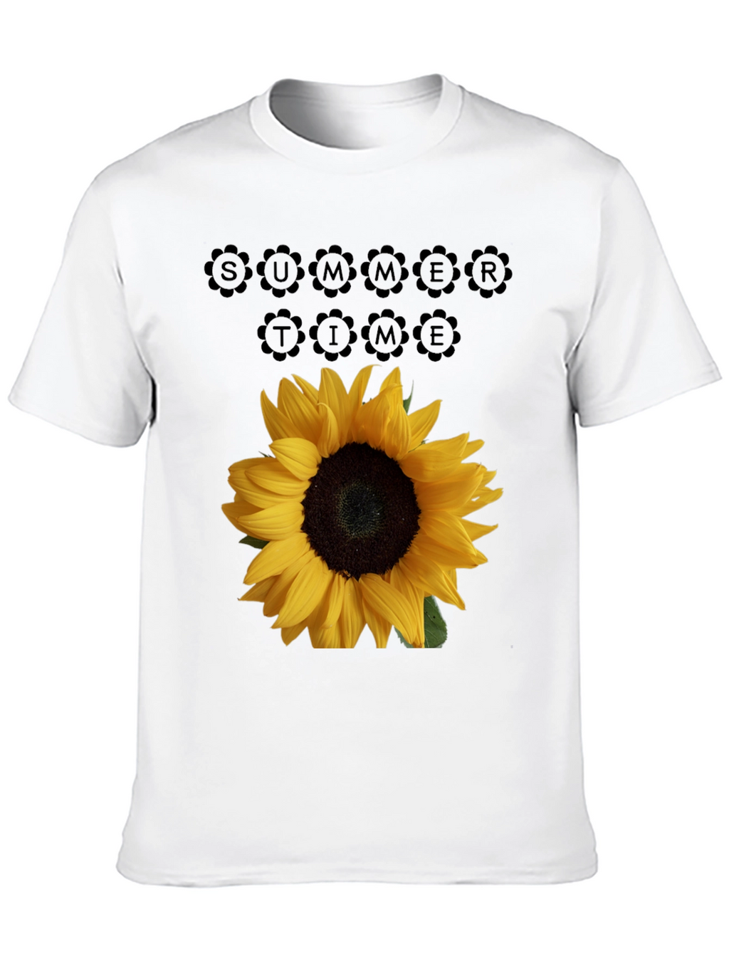 Sunflower Summertime Black T-Shirt