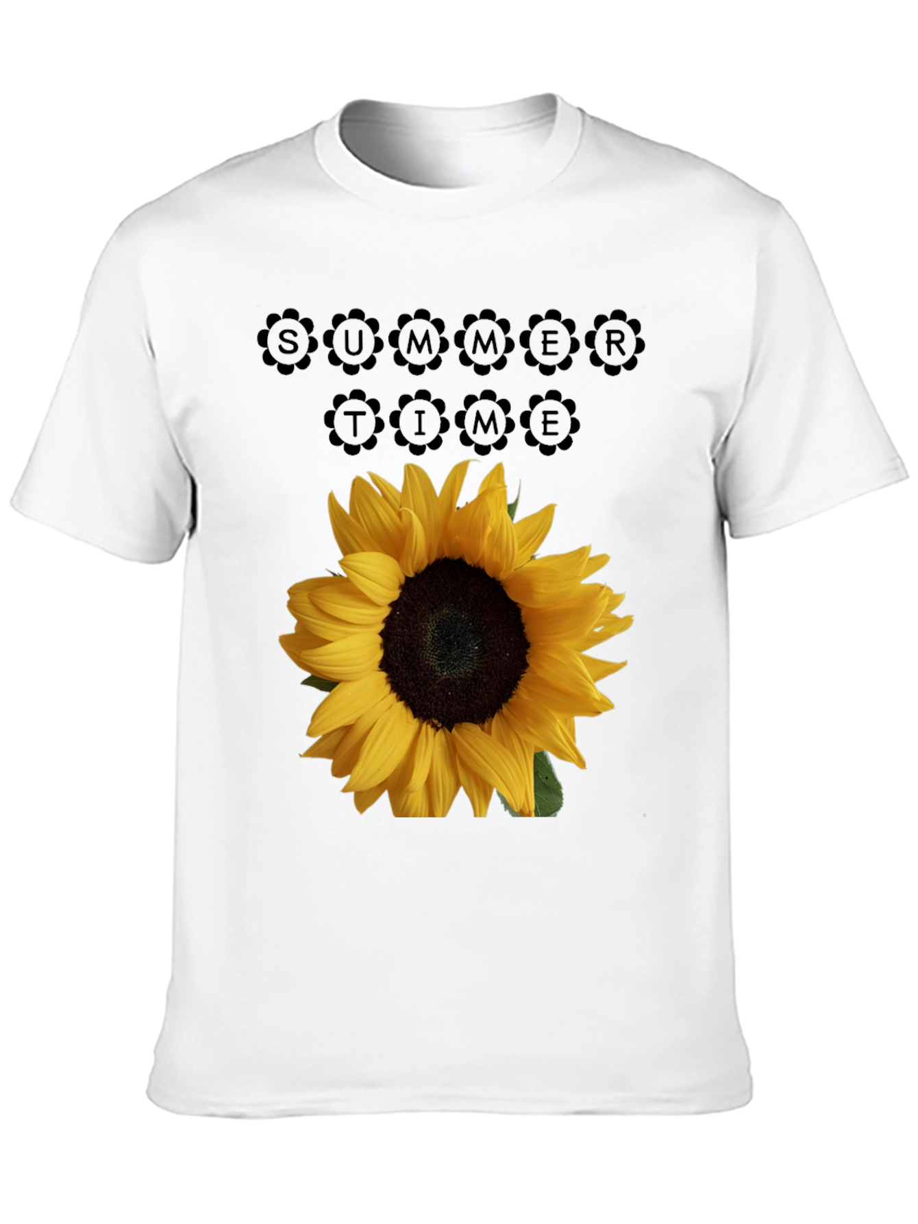 Sunflower Summertime Black T-Shirt