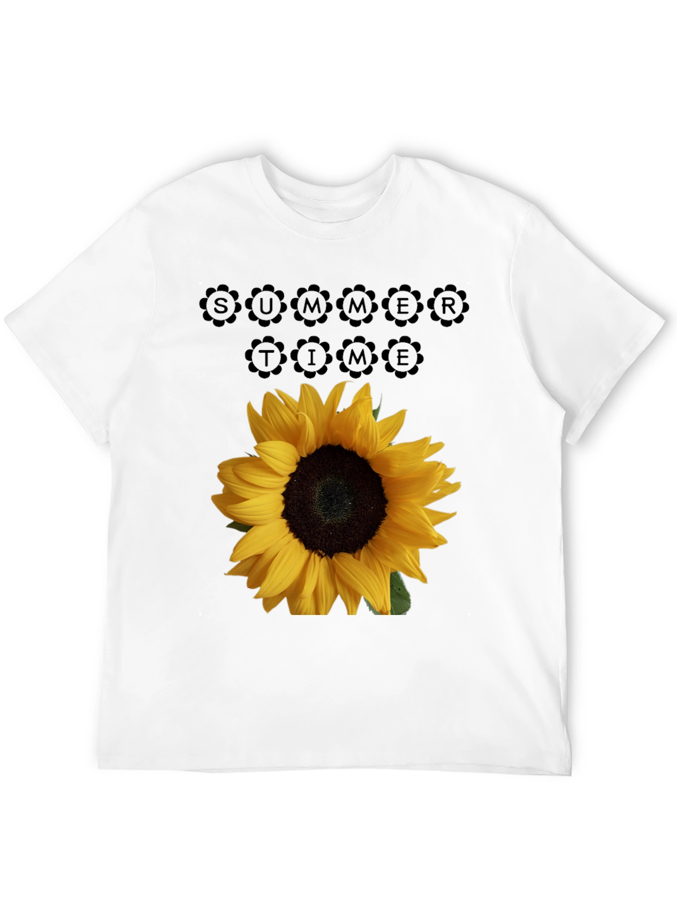 Sunflower Summertime Black T-Shirt
