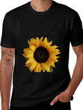 Sunflower Summertime Black T-Shirt
