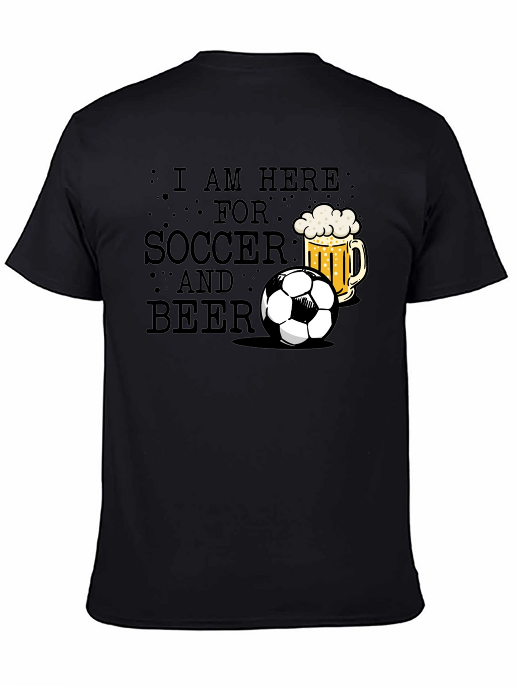 Soccer & Beer Graphic Tee - Casual Fan T-Shirt
