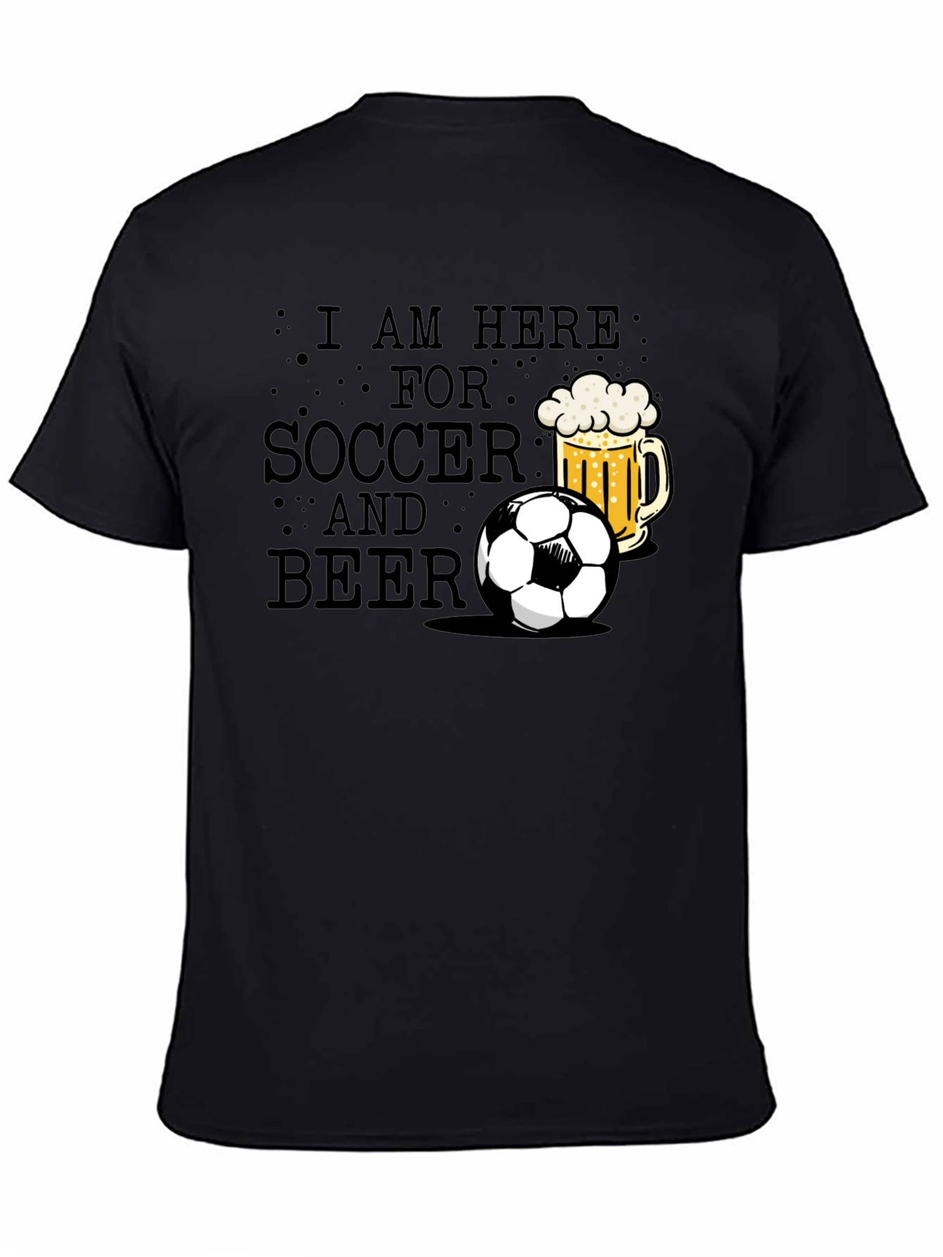 Soccer & Beer Graphic Tee - Casual Fan T-Shirt