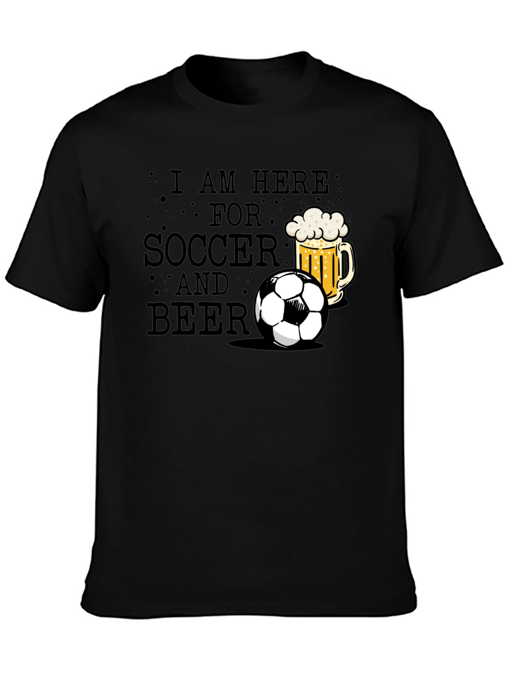 Soccer & Beer Graphic Tee - Casual Fan T-Shirt