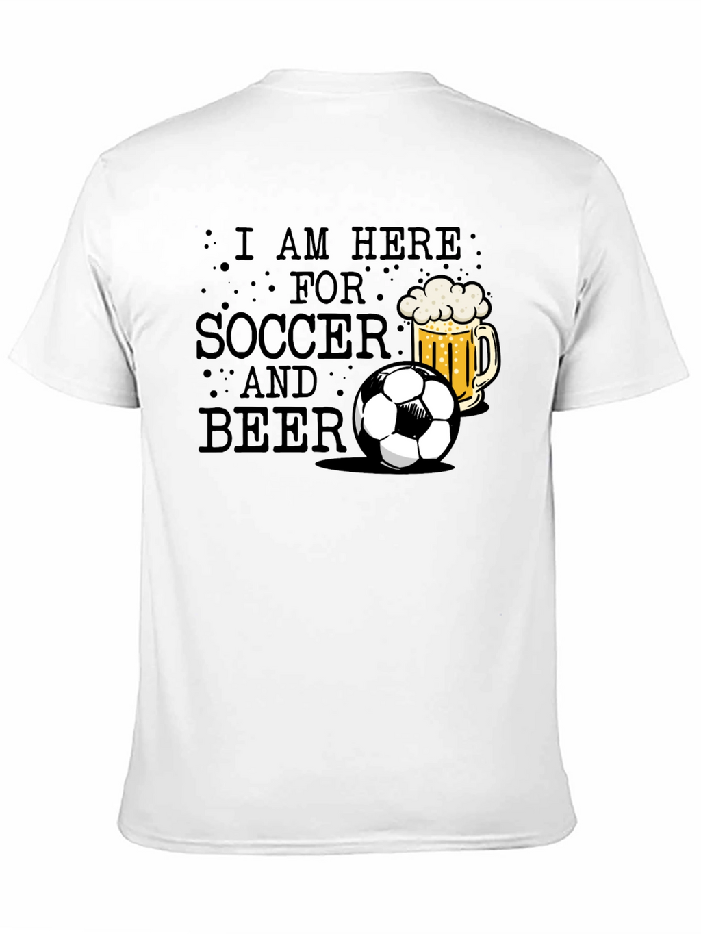 Soccer & Beer Graphic Tee - Casual Fan T-Shirt