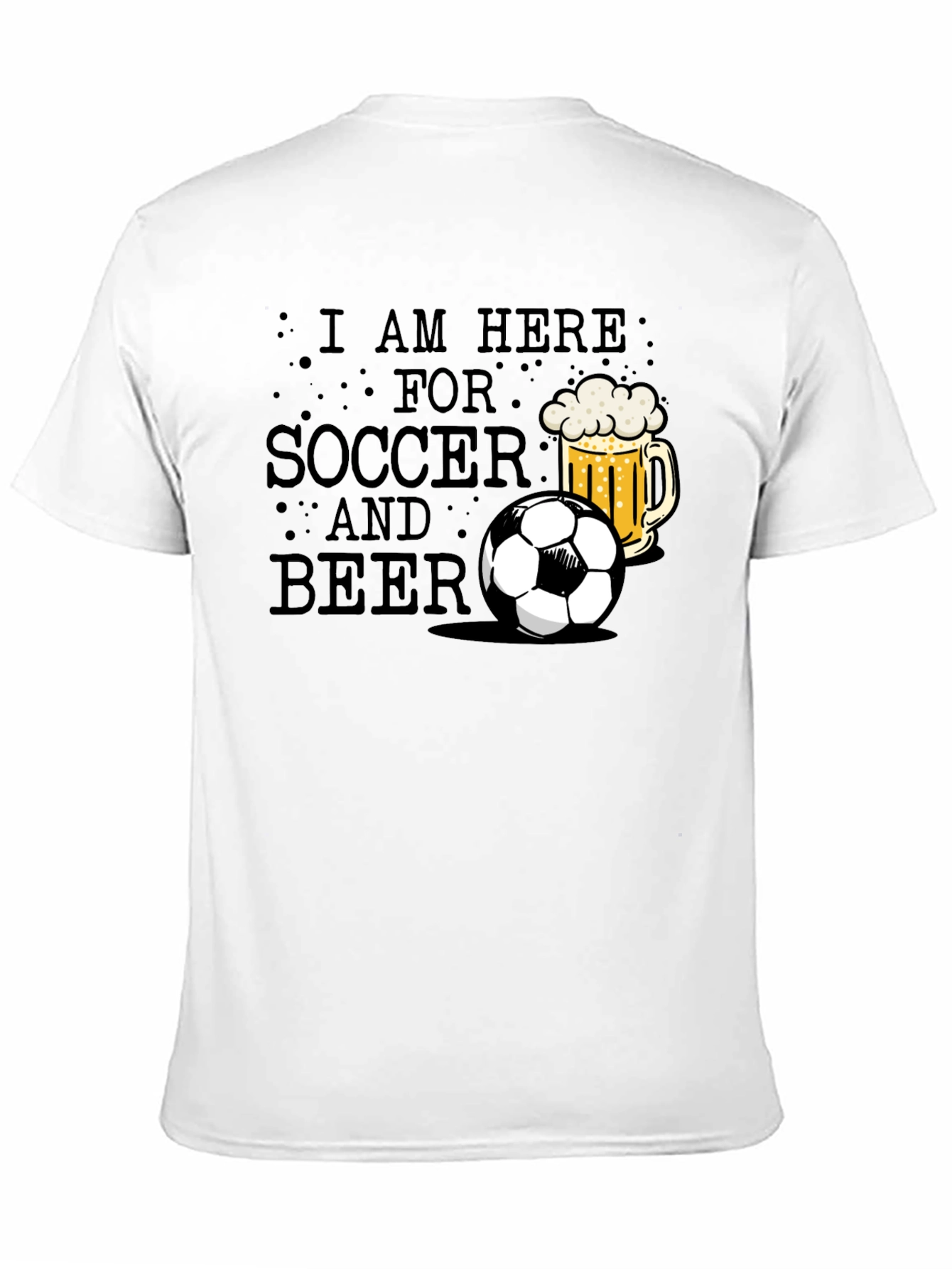Soccer & Beer Graphic Tee - Casual Fan T-Shirt