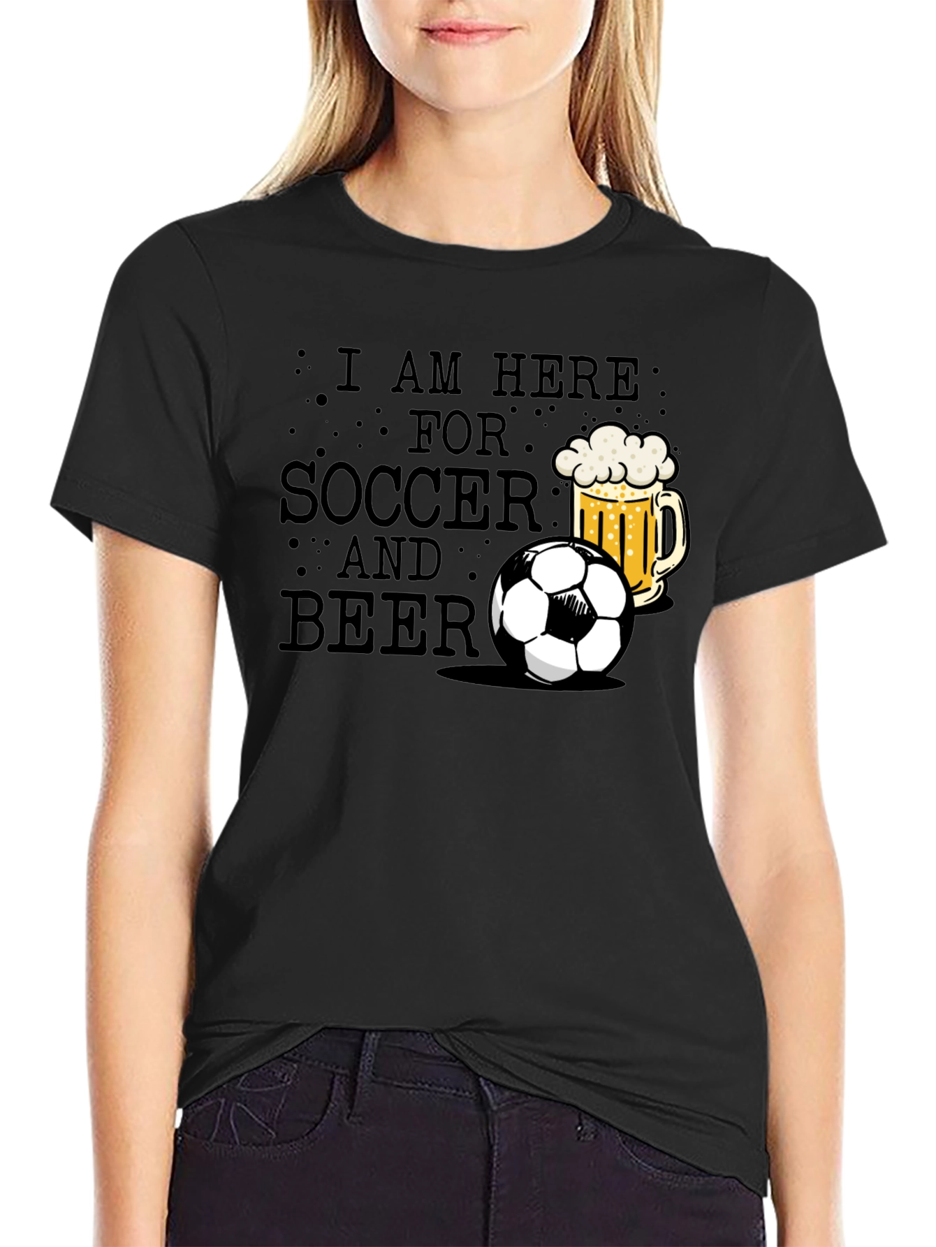 Soccer & Beer Graphic Tee - Casual Fan T-Shirt
