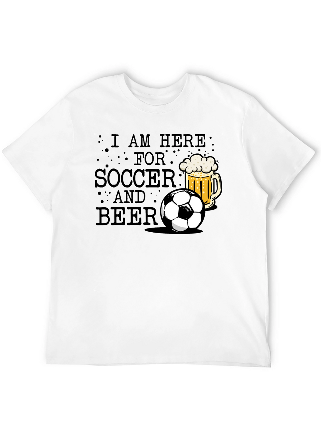 Soccer & Beer Graphic Tee - Casual Fan T-Shirt